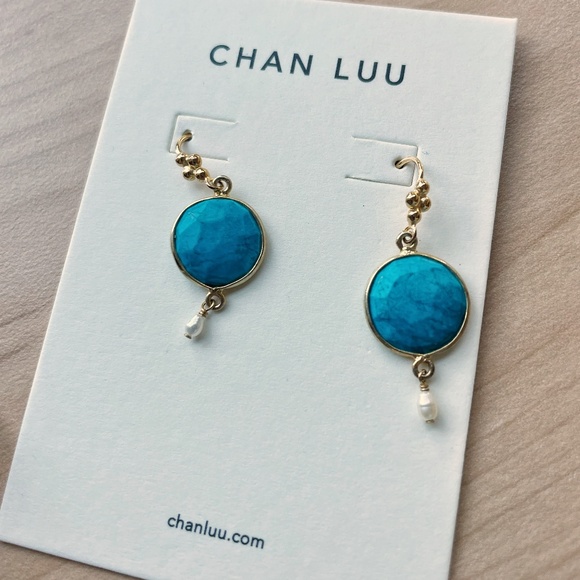 NWT Chan Luu Turquoise Earrings + 2 Amazon off brand Lot Set - Picture 1 of 3